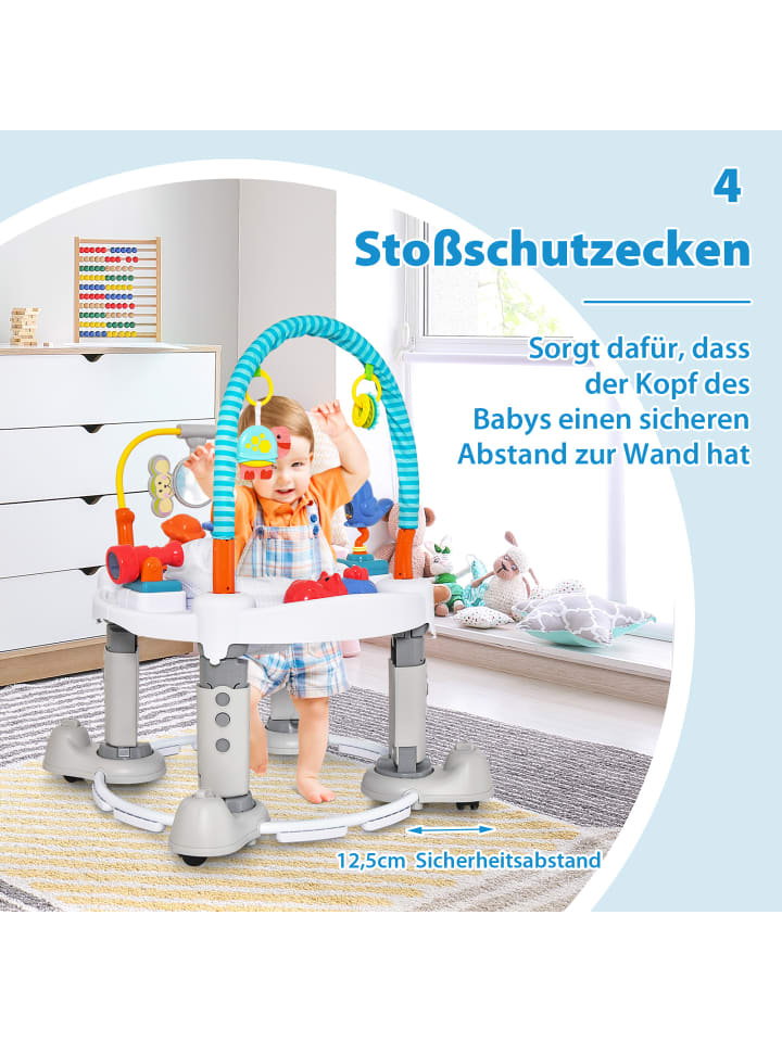 COSTWAY 4 in 1 Spielzentrum in Grau günstig kaufen onesize