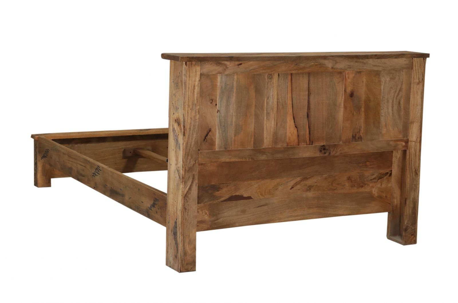 Massivmoebel24 Massivholzbett Bett Mango 140x200 natur lackiert RAILWAY #172