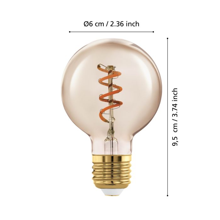 EGLO E27 LED Filament Leuchtmittel Amber