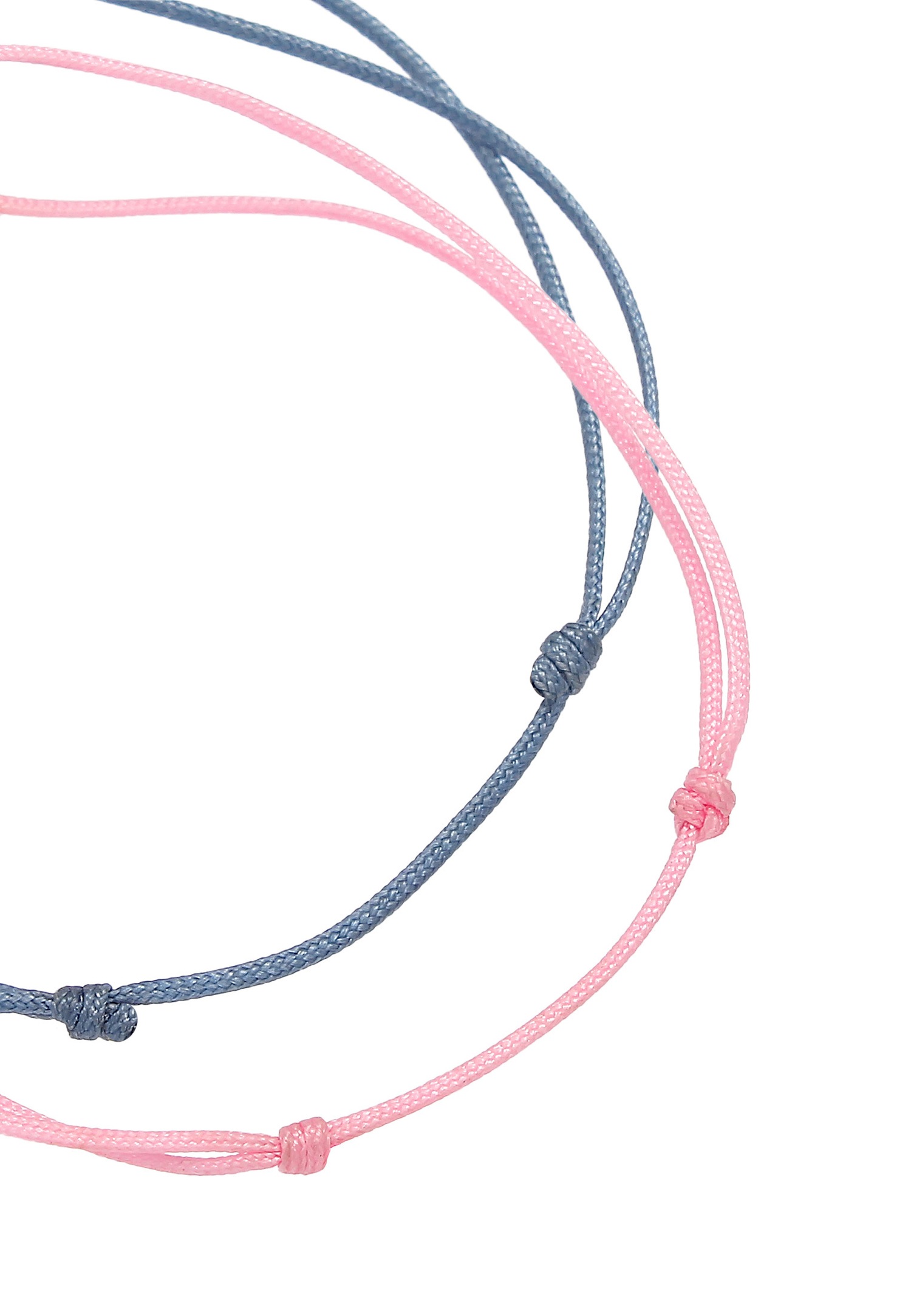 Cuoricini per bambini Elli in nastro di nylon, set da 2 in argento sterling 925