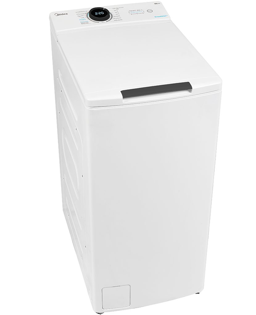 Midea Waschmaschine Toplader MF100T60B-12A, 6 kg, 1200 U/min, Aqua Stop, Steam Care, Care Drum, XL Door, Soft Opener