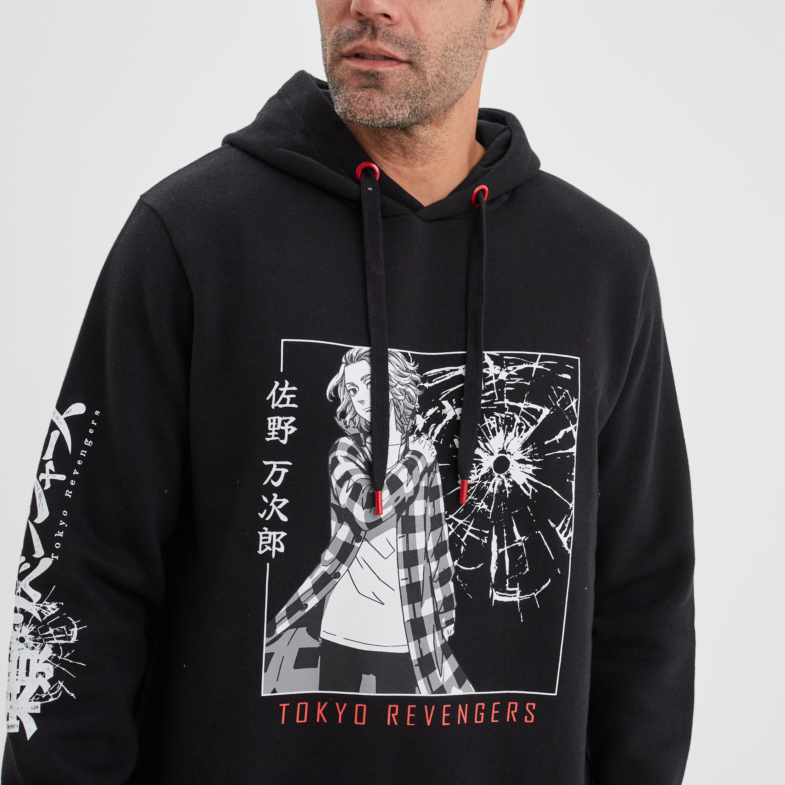 Sweat à capuche hoodie Tokyo Revengers noir homme | La Halle