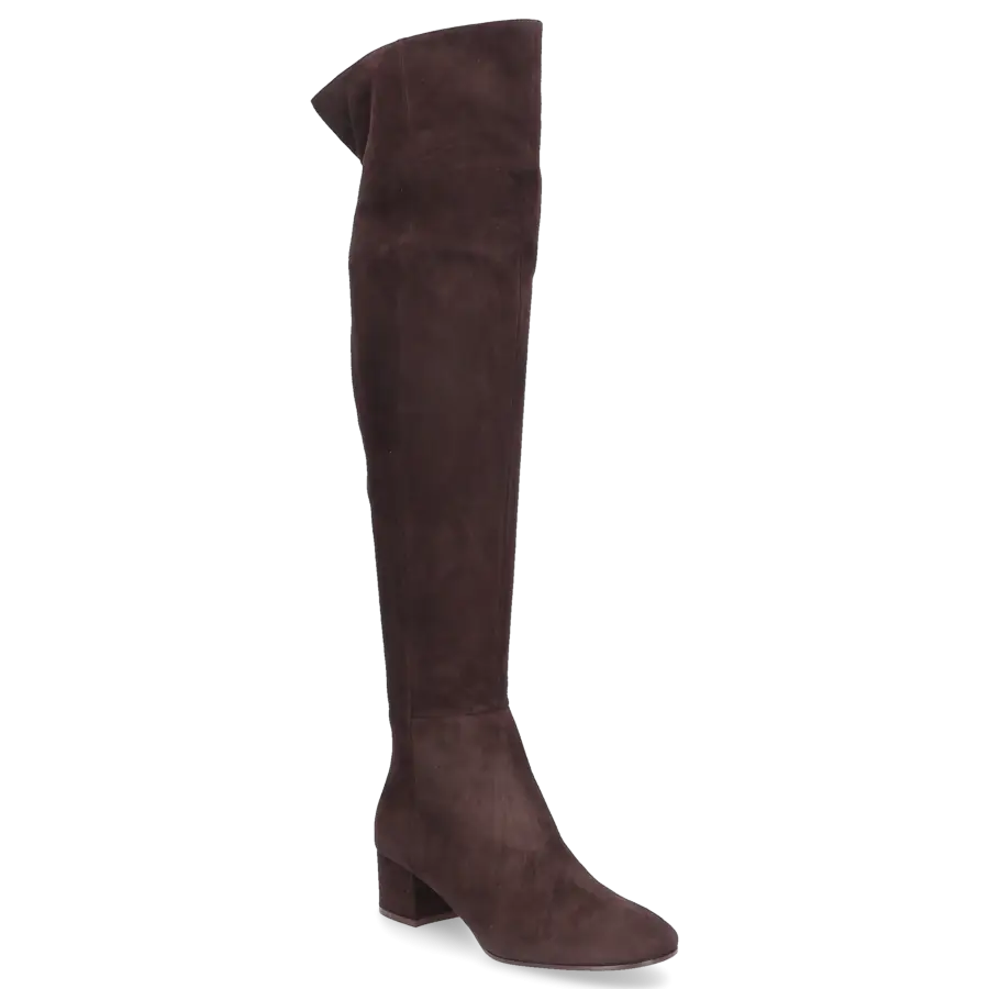 Gianvito Rossi - Stiefel ROLLING MID BOOT Veloursleder - braun