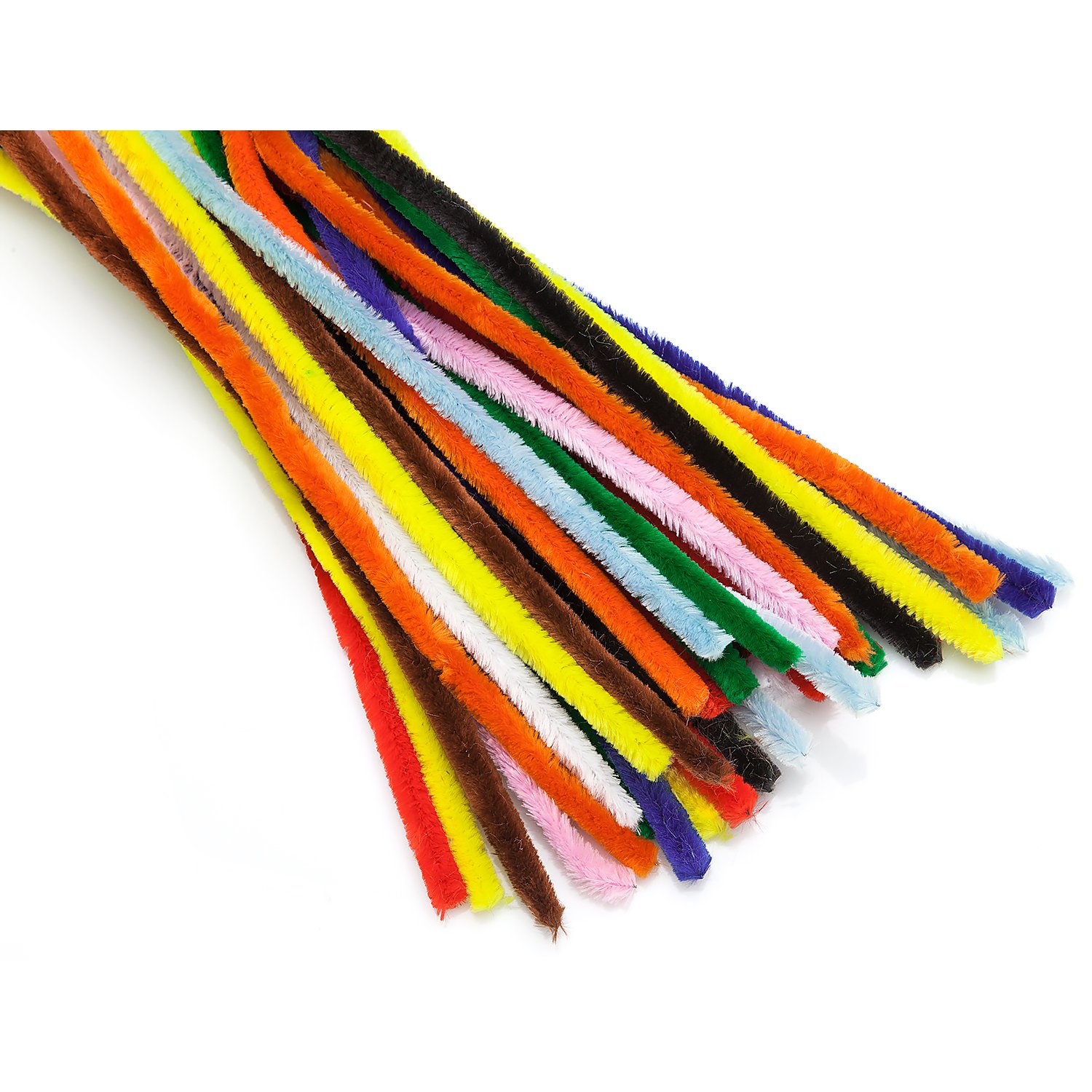 Chenilledraht, bunt, 14 mm x 50 cm, 50 Stück
