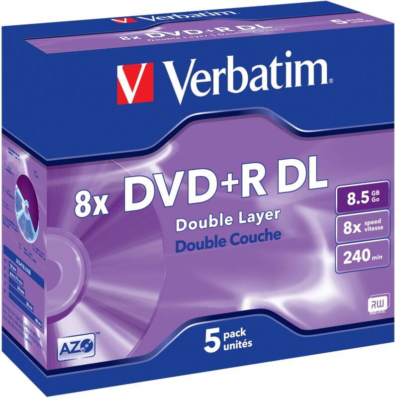 Verbatim DVD R Jewelcase 8 x 4.7 GB 5 Stück