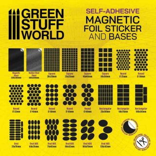 Vorgeschnittene Magnete - Quadrate 40x40mm