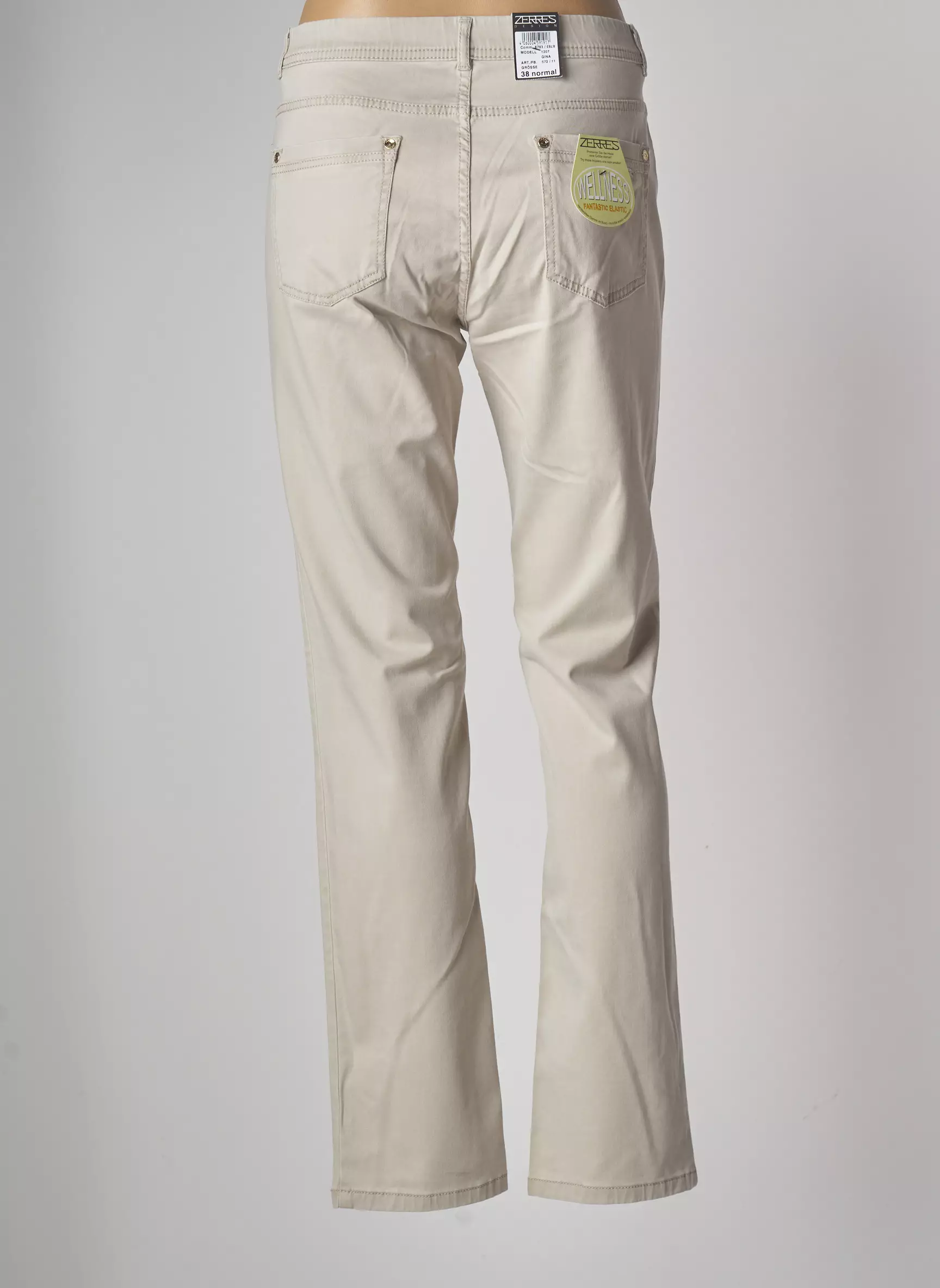 Zerres Pantalons Droits Femme couleur beige