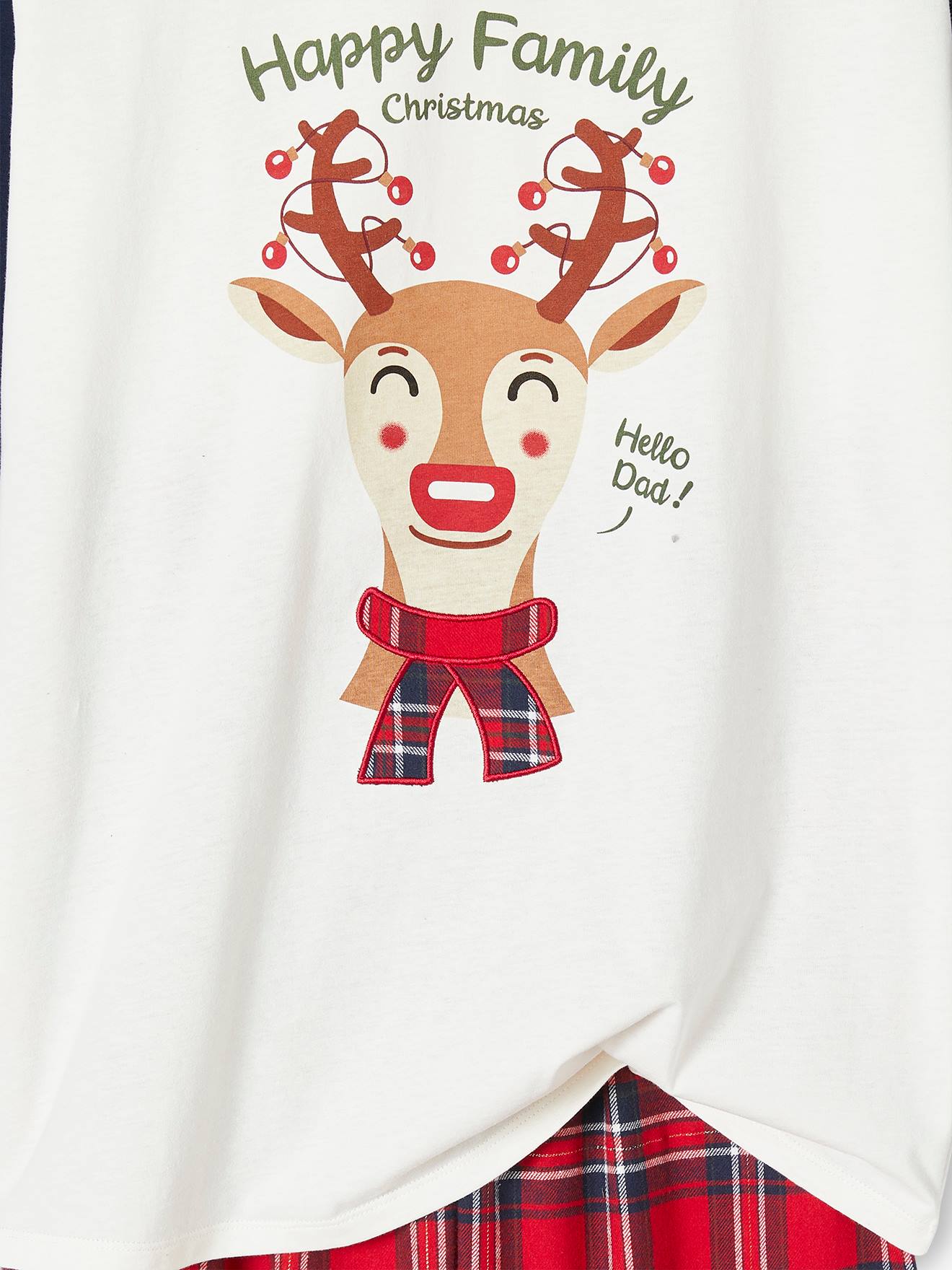 Pyjama de Noël homme capsule famille écru