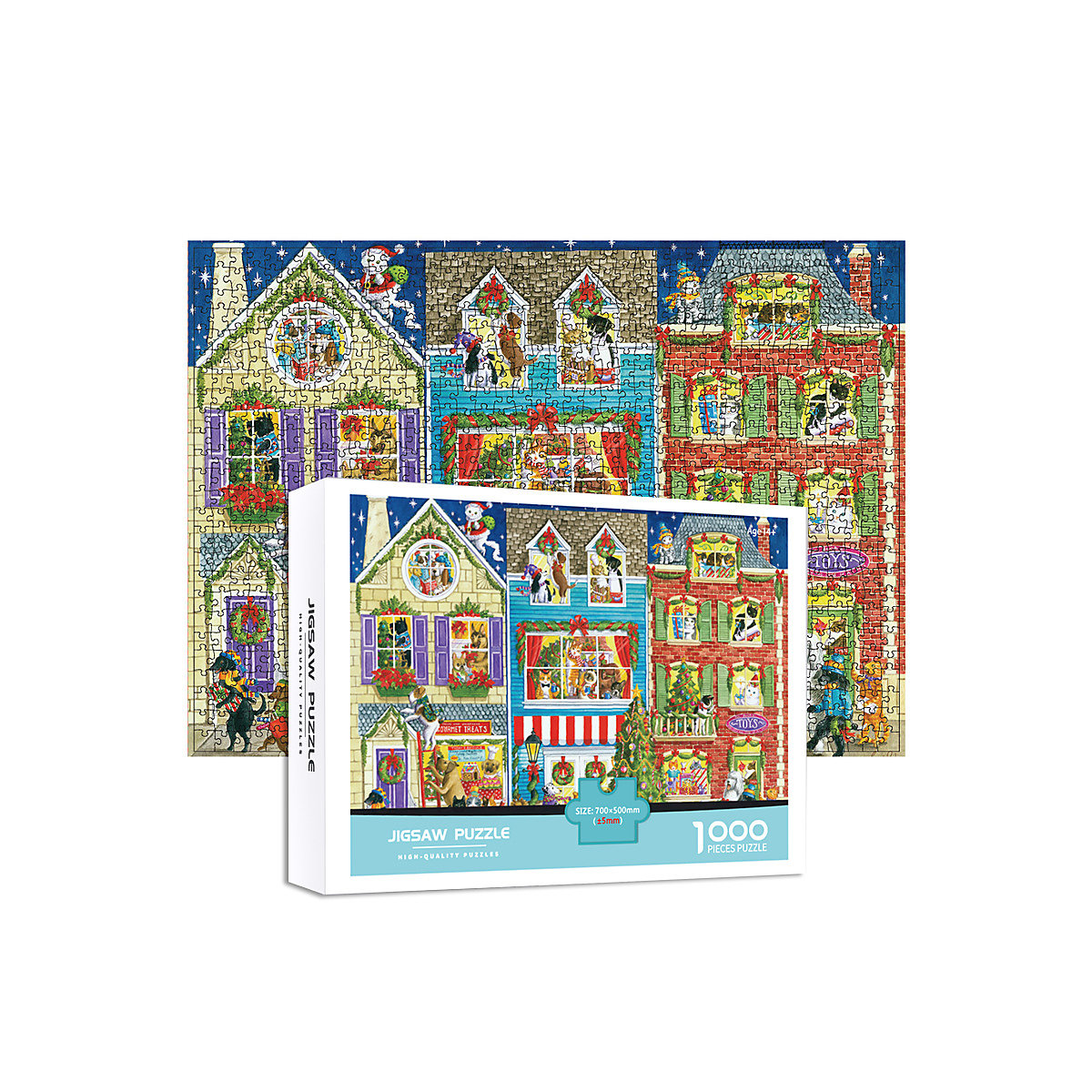 1000 Teile Puzzle Lernspielzeug Weihnachtsmann, Küstenlandschaft