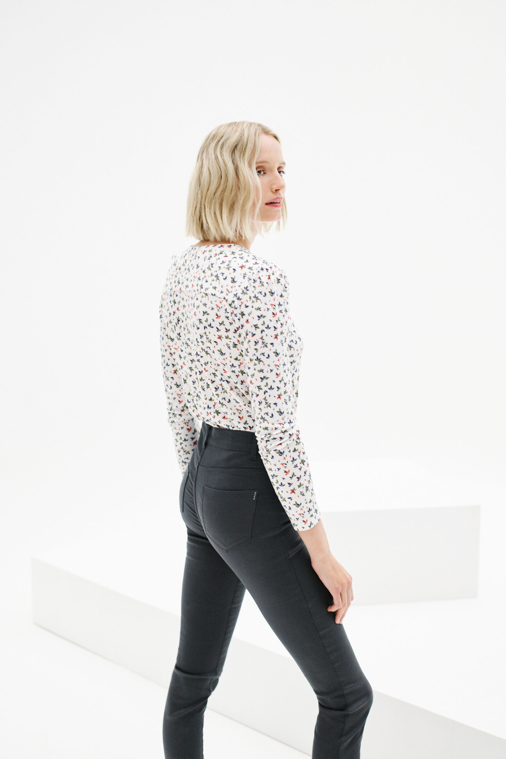 pantalon joss gris fonce femme