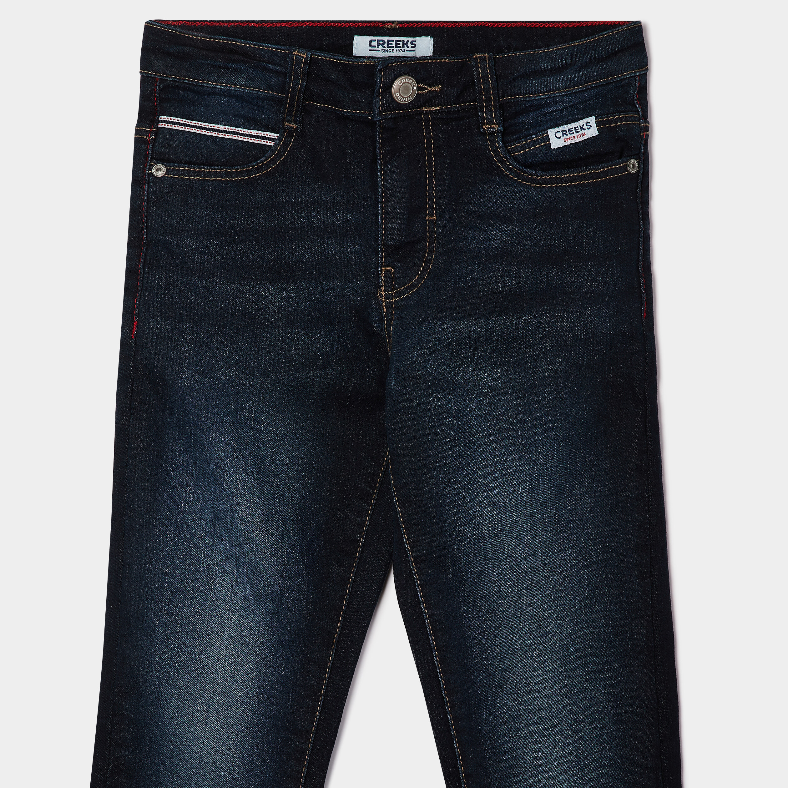 Jeans skinny taille ajustable Creeks denim brut garçon | La Halle