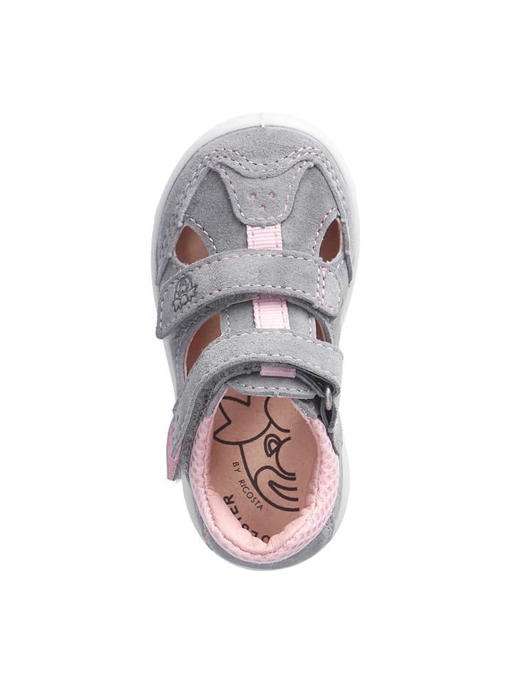 PEPINO Leder-Halbsandalen in Grau/ Rosa günstig kaufen