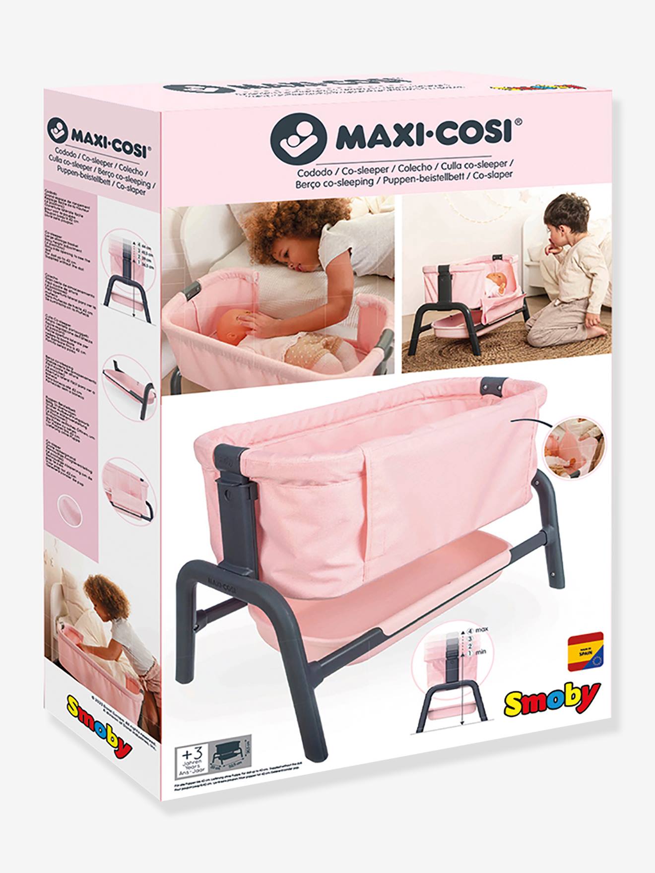 Smoby Puppen-Beistellbett Maxi Cosi SMOBY - rosa