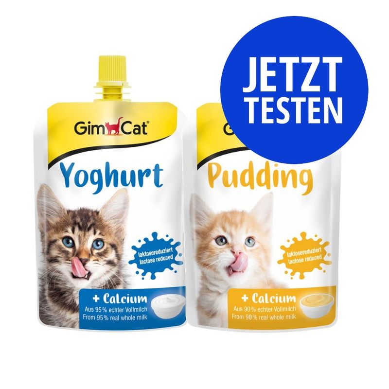 Probierpaket GimCat Pudding & Yoghurt für Katzen zu TOP-Preisen