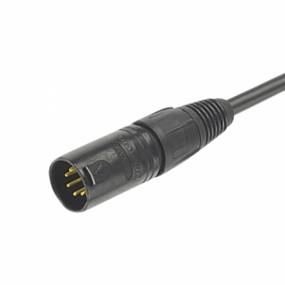 K 190.41 - 1.5 m Glattes Anschlusskabel für mit 5-pol. XLR-Stecker