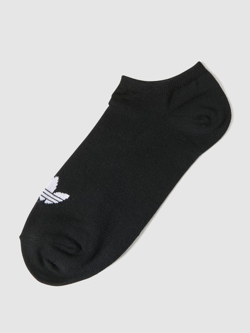 Sneakersocken aus elastischem Baumwoll-Mix im 3er-Pack in schwarz