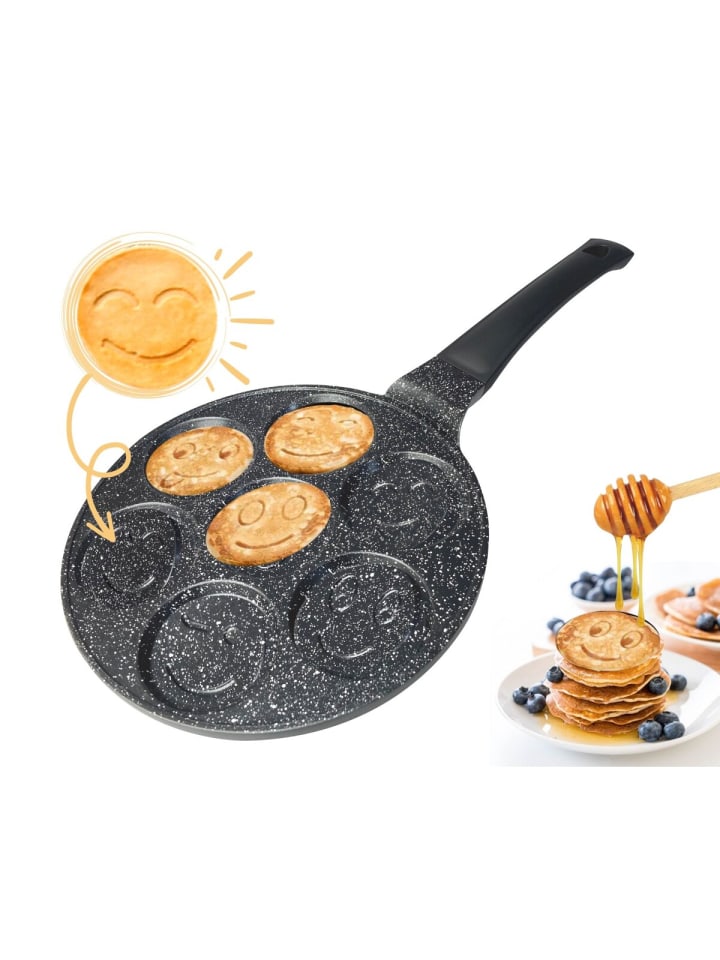 Cheffinger Smiley Pfannkuchen Pfanne Ø26cm in Schwarz günstig kaufen 26 cm
