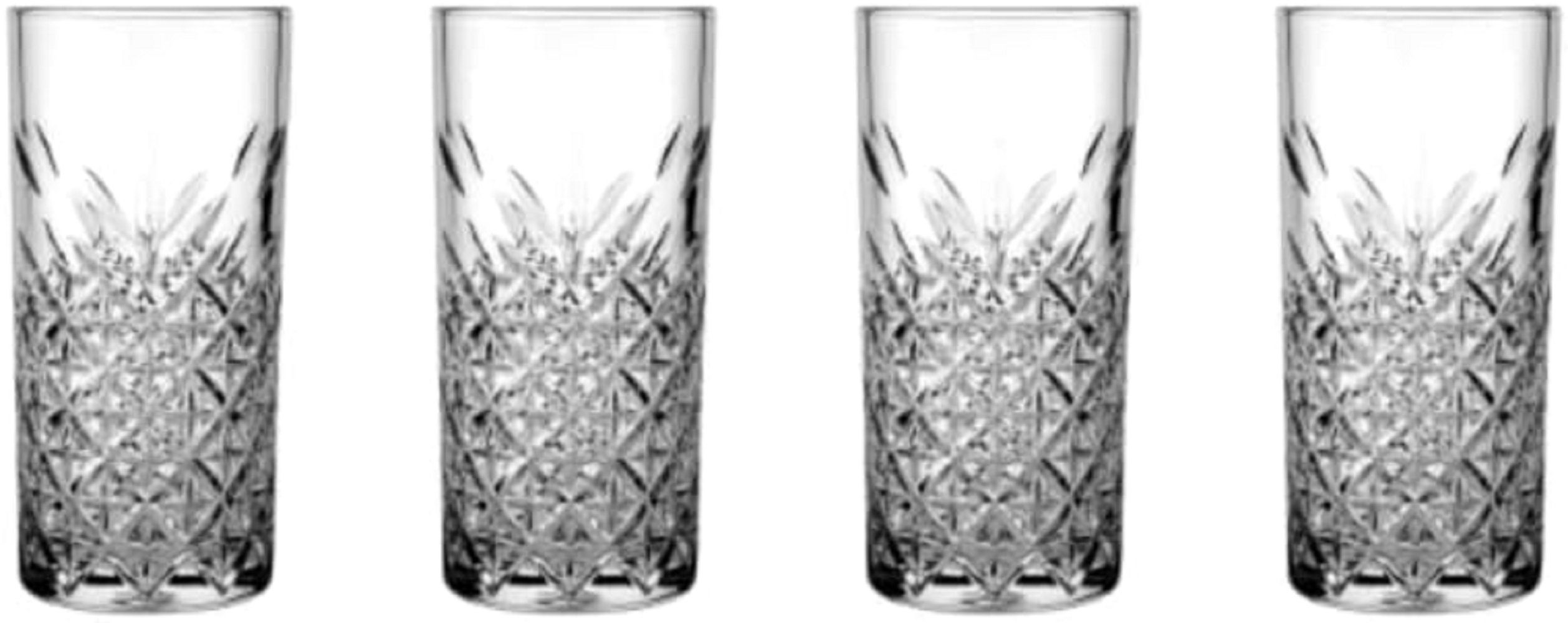 Pasabahce Longdrinkglas Pasabahce 9338 Timeless 295 ml Gläser Long Drink, 4 Einheiten