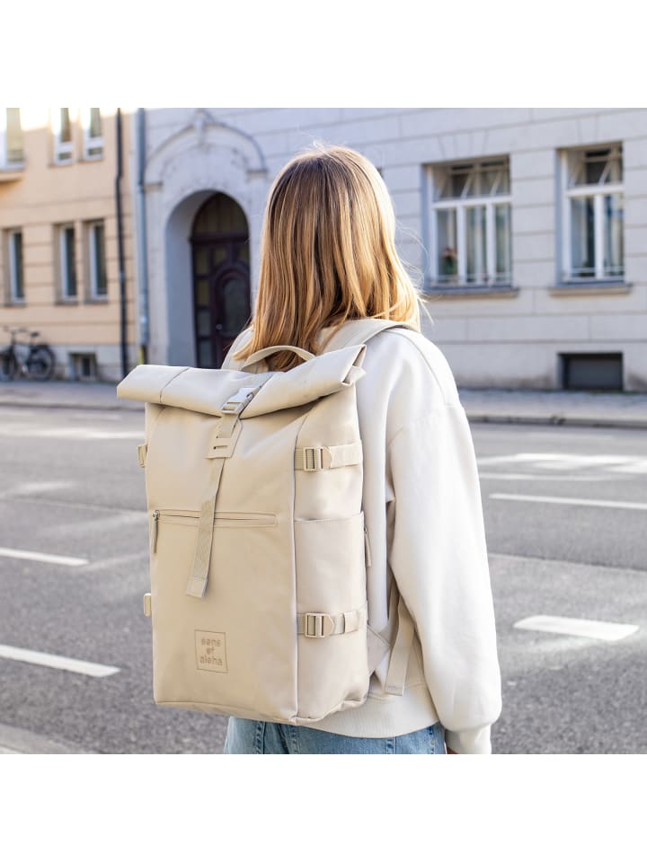 SONS OF ALOHA Rucksack XL RollTop Rucksack KANE erweiterbar| Laptop-Fach groß in beige günstig kaufen onesize