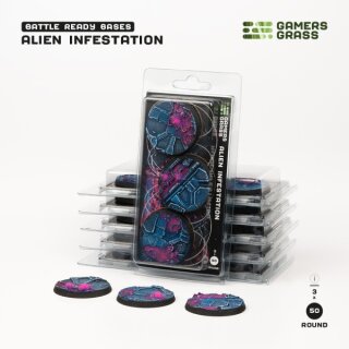 Battle Ready Bases - Alien Infestation Round 50mm (3)