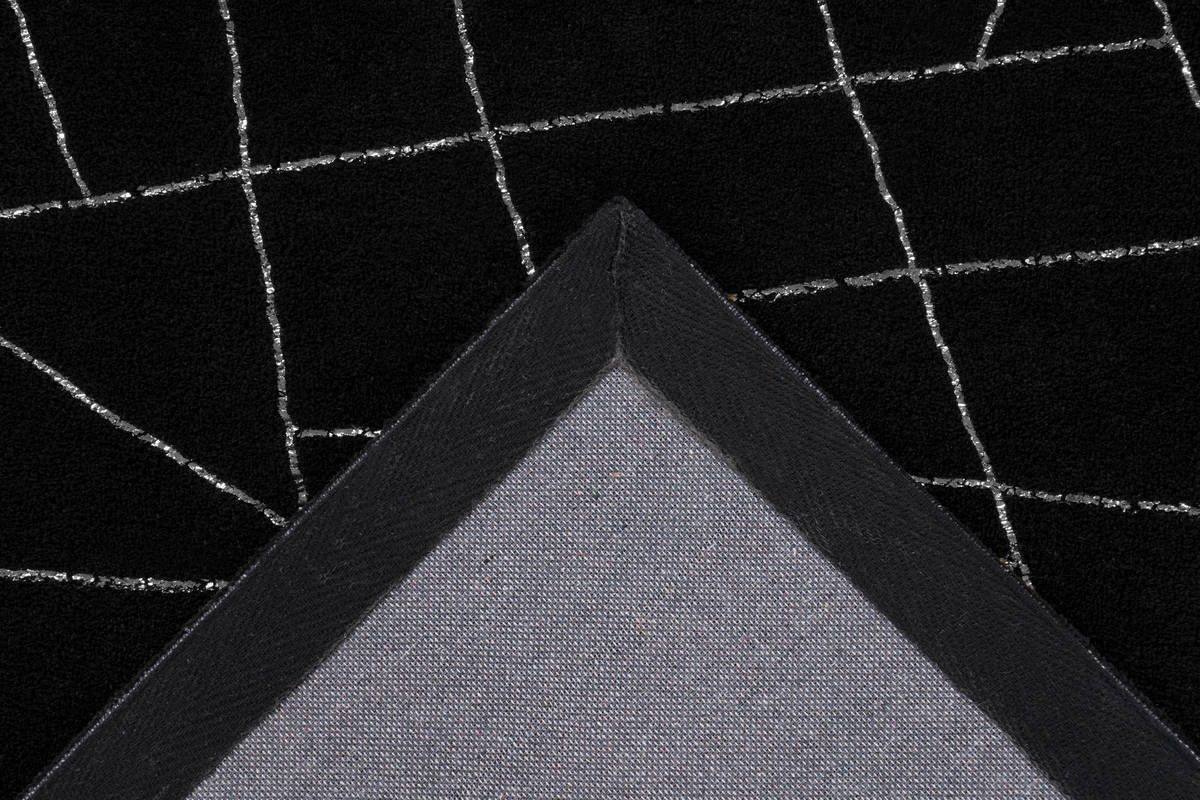 me gusta Teppich Schwarz / Silber 200cm x 290cm
