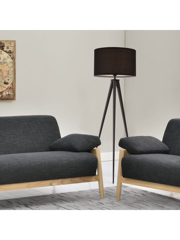 lux.pro Stehleuchten Faro in Schwarz (H)153cm (D)50cm günstig kaufen onesize
