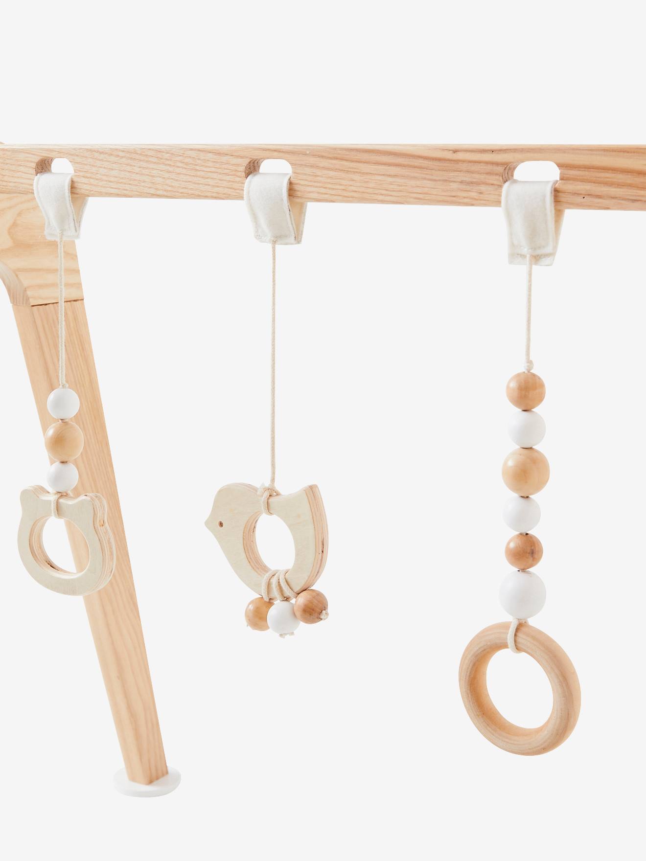 Portique d'éveil modulable en bois FSC® bois et blanc