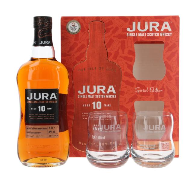 Jura mit 2 Gläsern 0,7 l·40 % vol