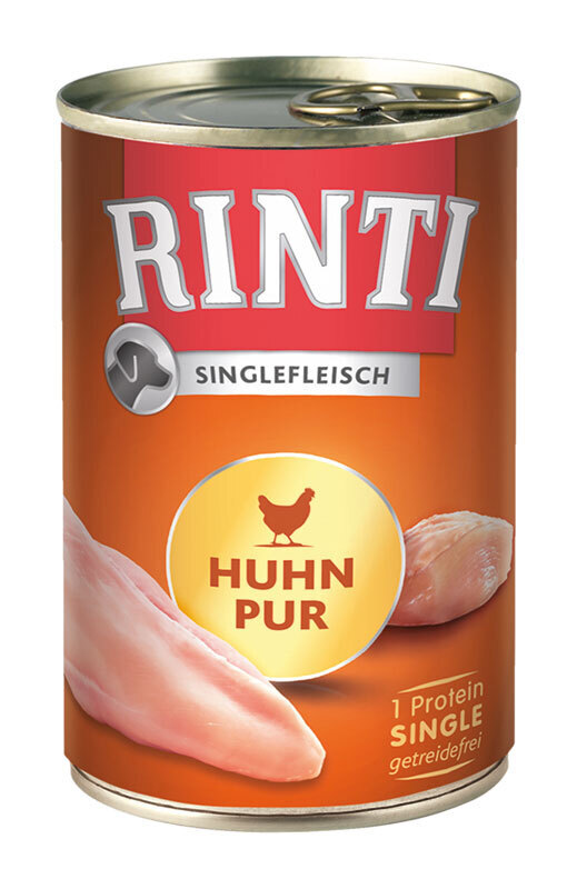 RINTI Hundenassfutter RINTI Singlefleisch 12x400g Huhn pur