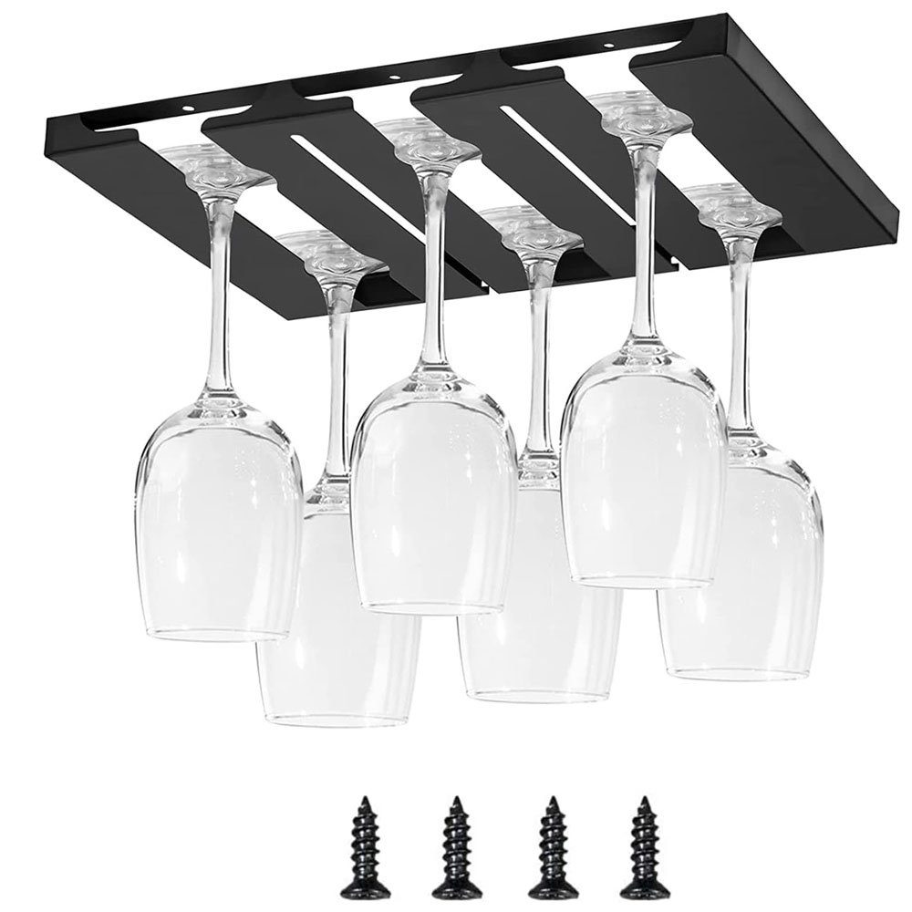 Sarfly Gläserhalter Hängende Weinglas Glaserhalter, Wand Weinglas Rack, Weinglashalter (1 St., Schrankeinsatz Gläserhalter(3 Steckplätze)