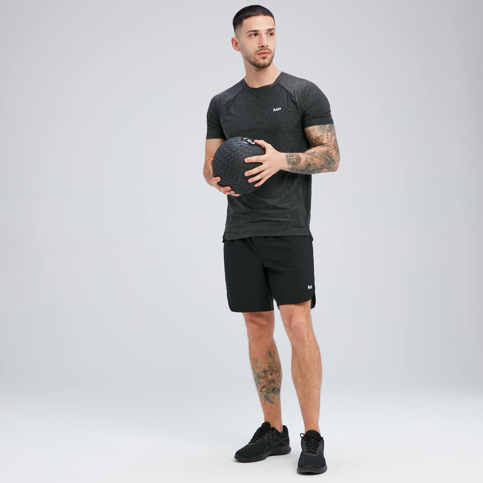 T-shirt à manches courtes MP Tempo pour hommes – Noir chiné