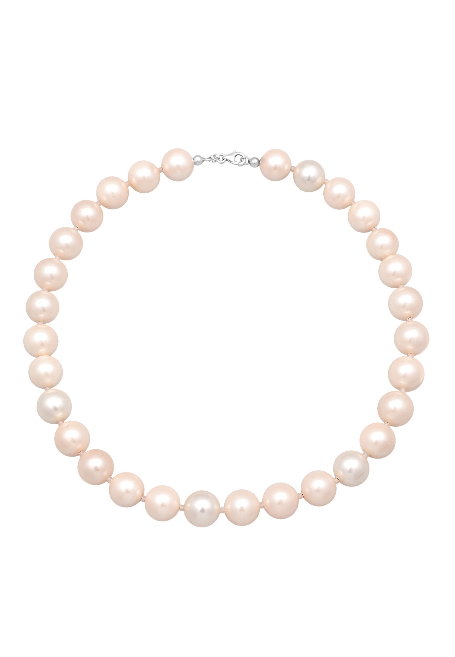 Collana Elli da donna in stile vintage con perline di conchiglia in argento sterling 925