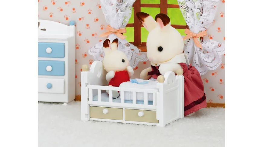 Sylvanian Families - Schokoladenhasen Baby mit Babybett