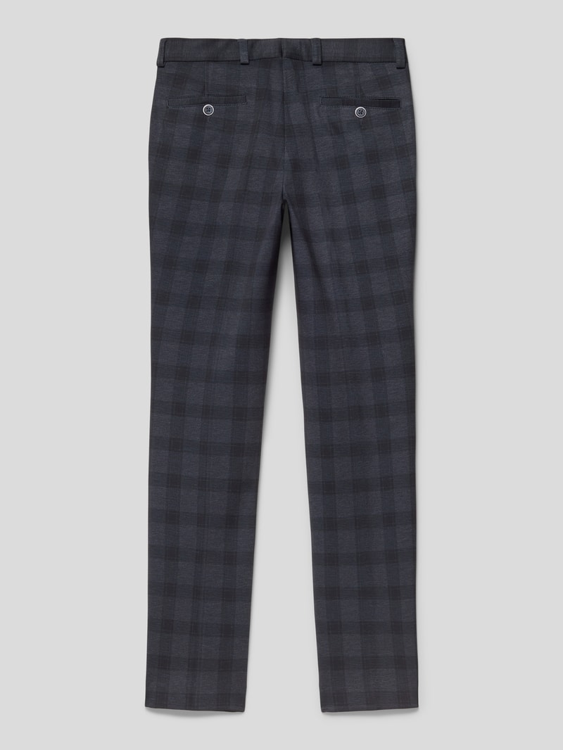 Hose mit Karo-Muster in marineblau