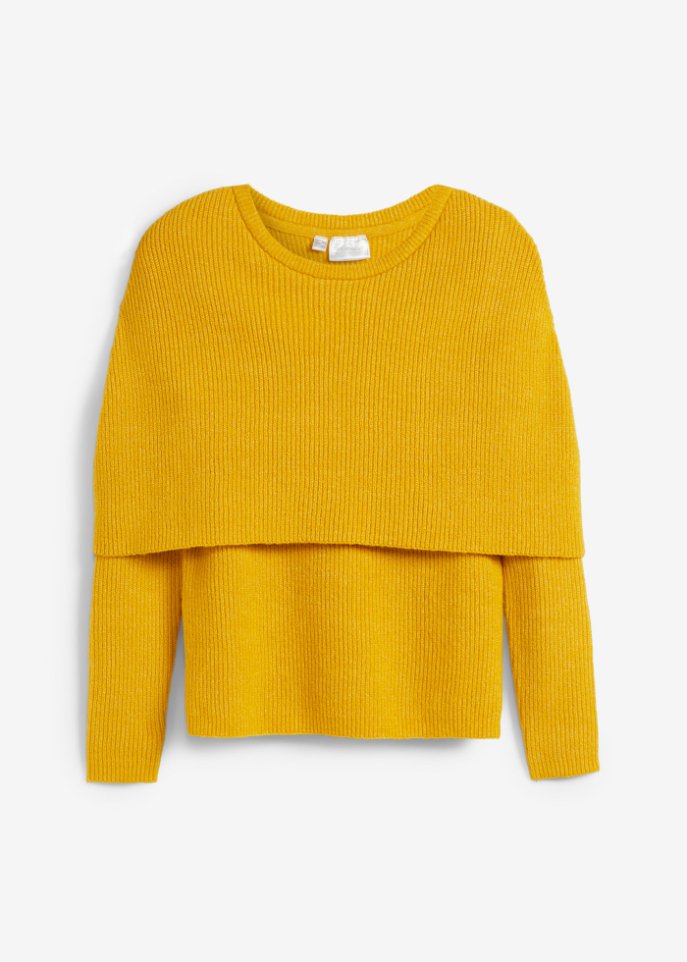 Pullover mit variablem Schal-Element