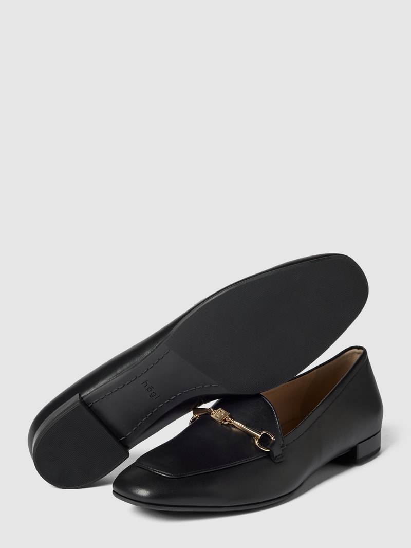 Penny-Loafer aus Leder mit Zierbesatz Modell 'Classic' in schwarz