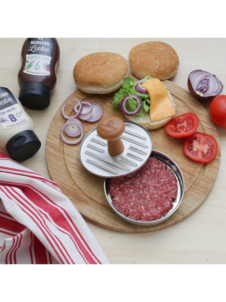 RADOLEO Profi Burgerpresse Edelstahl in silber günstig kaufen onesize