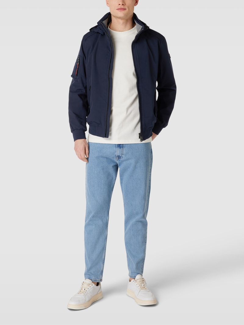 Funktionsjacke mit Kapuze Modell 'CICERO' in marineblau