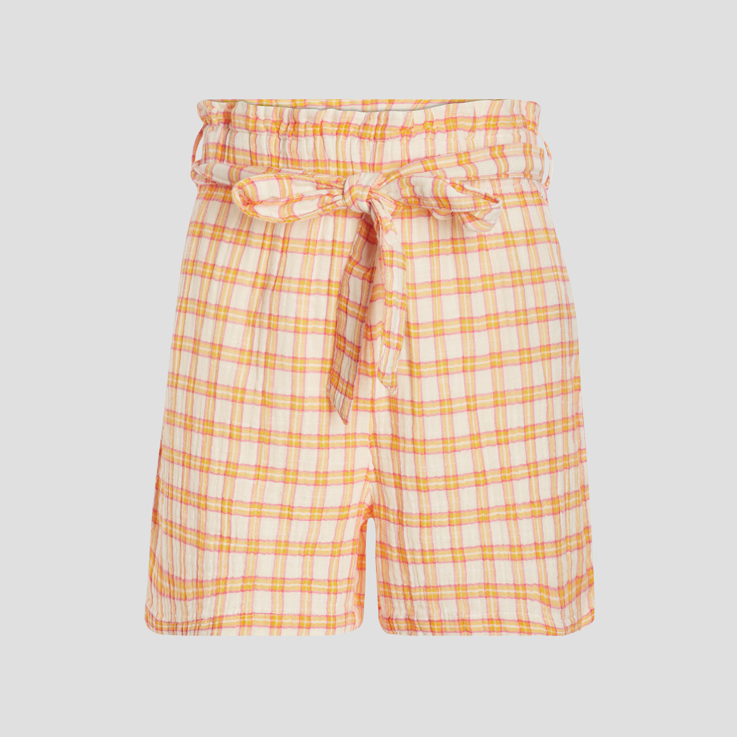 Short taille haute élastiquée orange femme | La Halle