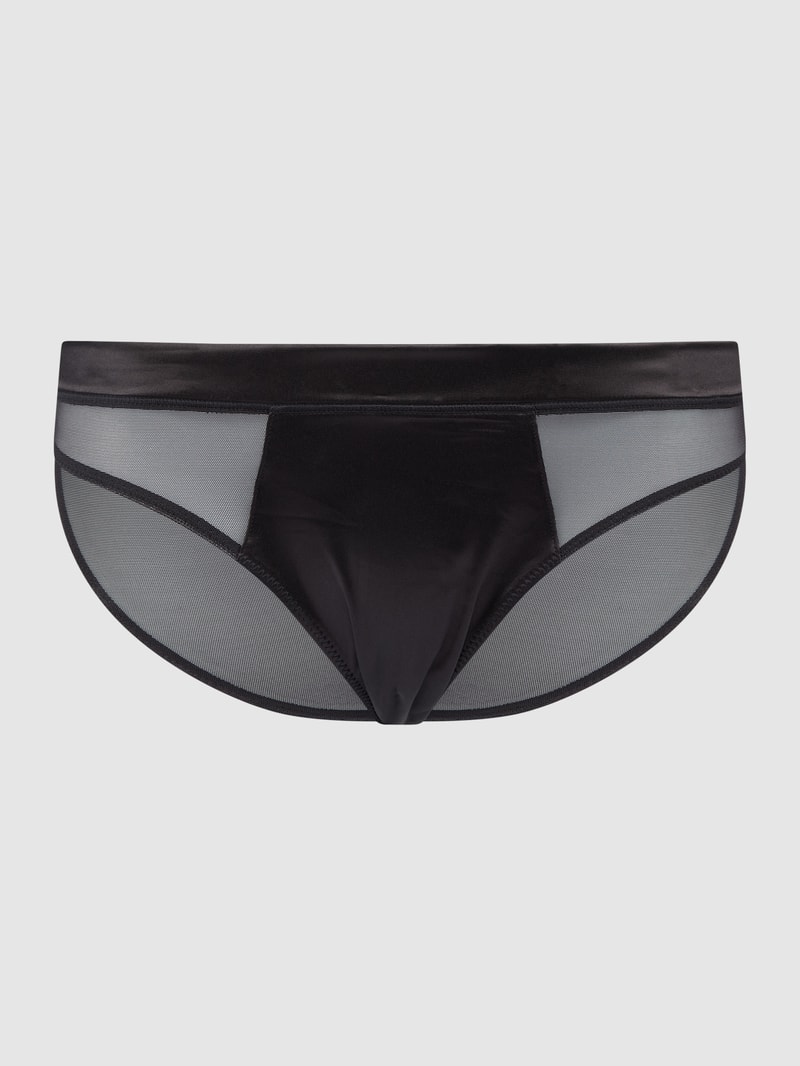 Slip aus Mesh in schwarz