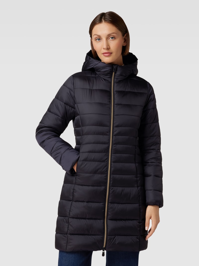 Steppjacke mit Kapuze Modell 'CAMILLE' in schwarz