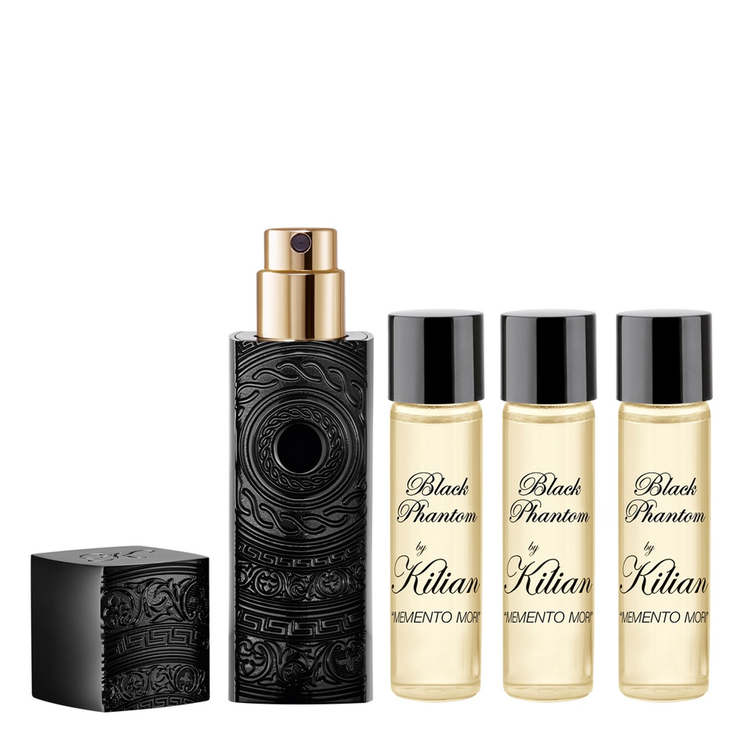 Kilian Paris Black Phantom Memento Mori Vaporisateur Voyage + 3 Recharges 7.5 ml