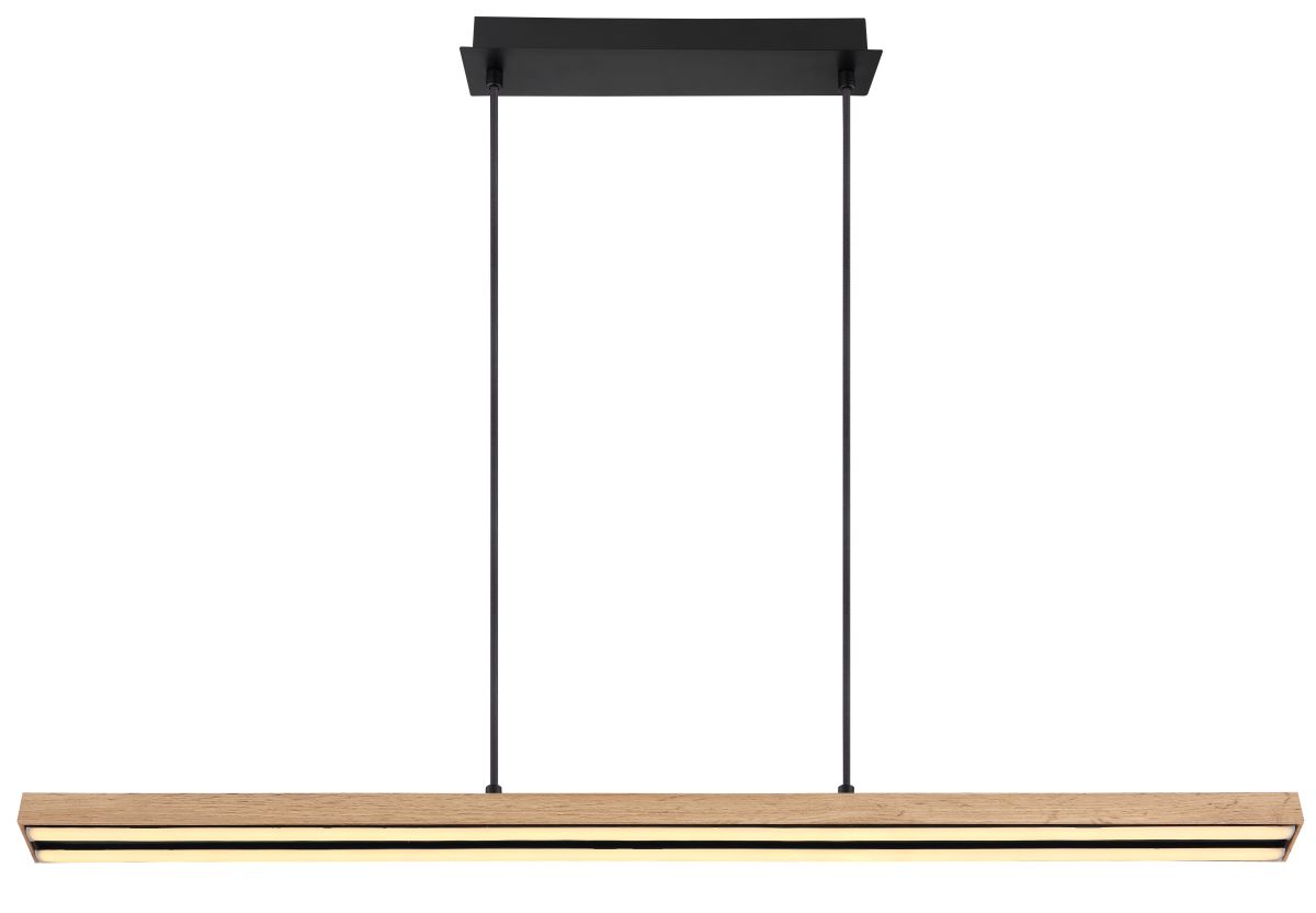Globo LED Pendelleuchte Doro Eiche Graphit