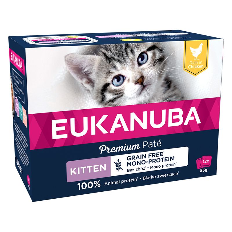 Sparpaket Eukanuba Kitten Getreidefrei 48 x 85 g zu TOP-Preisen