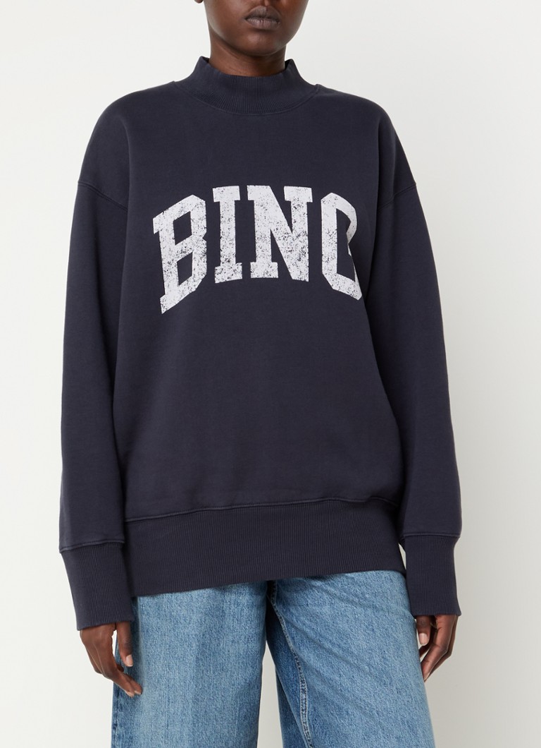 Pulover cu imprimeu de logo Anine Bing Bradie