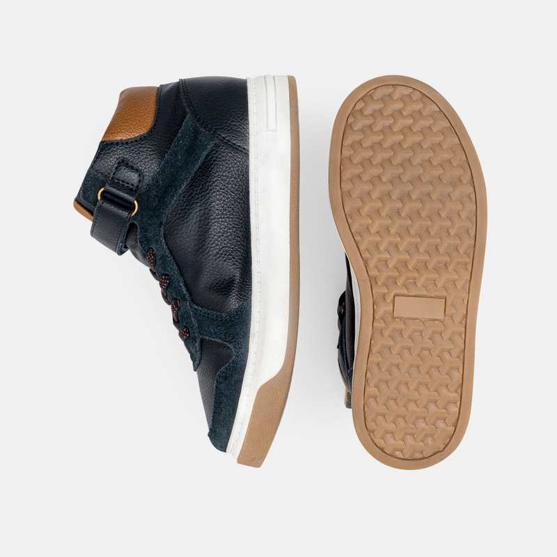 Chaussures montantes de ville bleues garçon