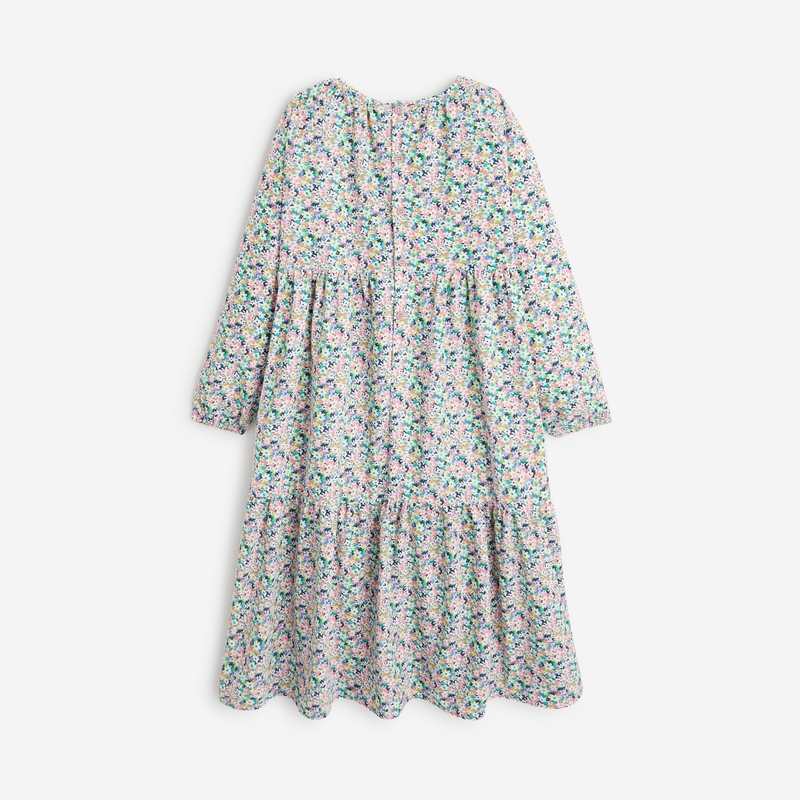 Robe violettete fleurie fille en coton Catimini