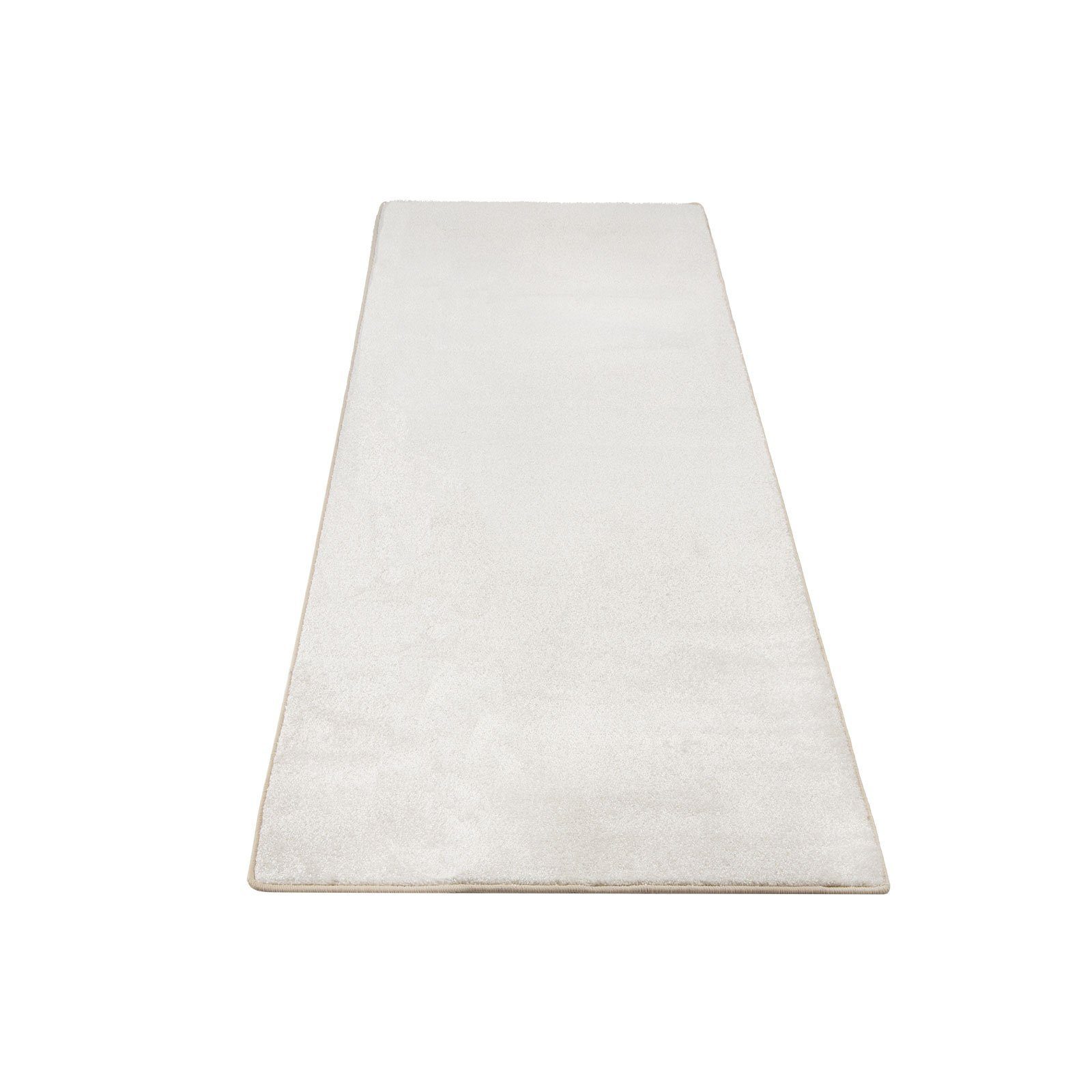 Hochflor-Bettumrandung Sundae Creme 20, 3 Größen, Teppichläufer Floordirekt, Höhe 13.5 mm, (3-tlg), Velours