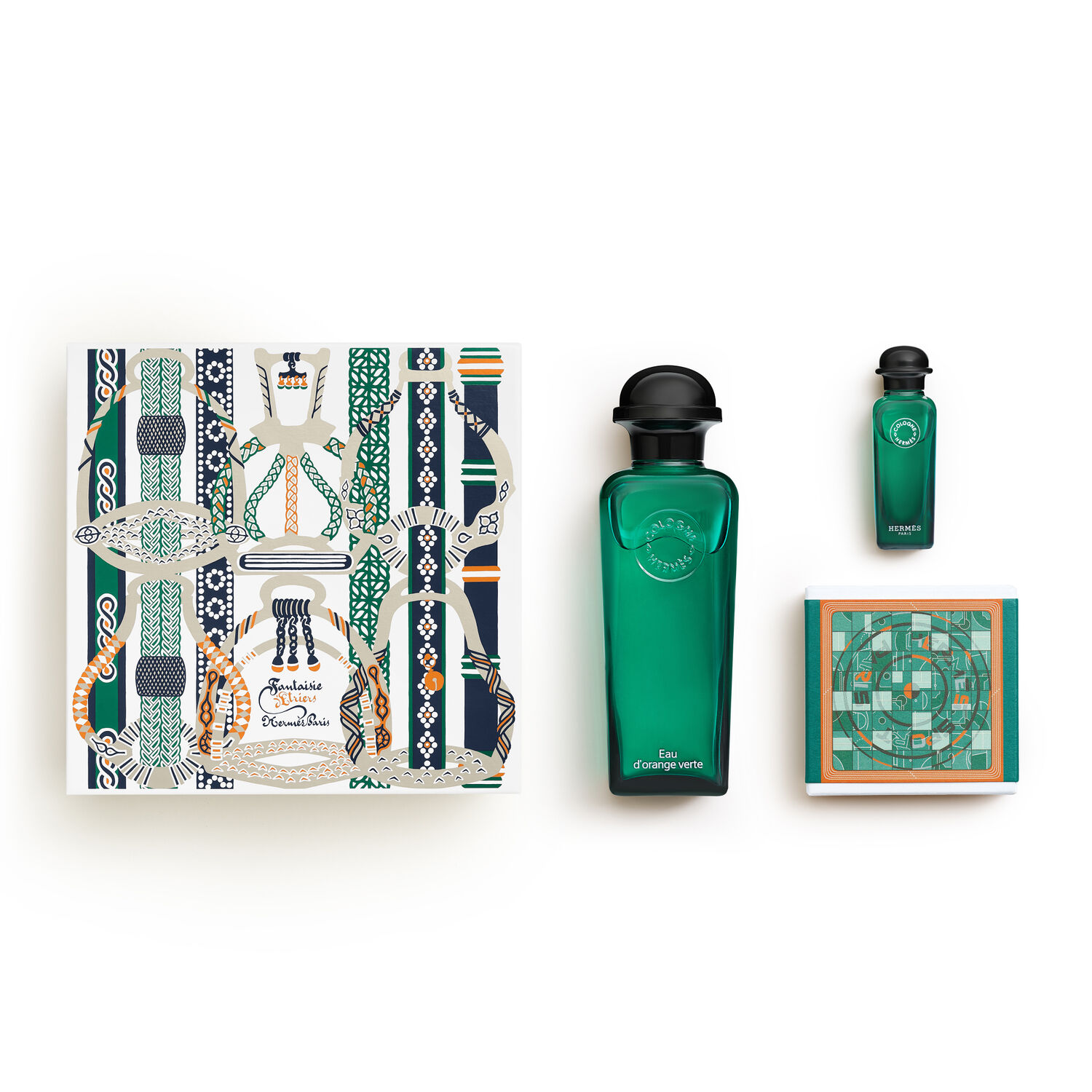 Hermès Eau d'orange verte Coffret Eau d'Orange Verte, Eau de Cologne, 100 ml + 50 g + 7,5 ml