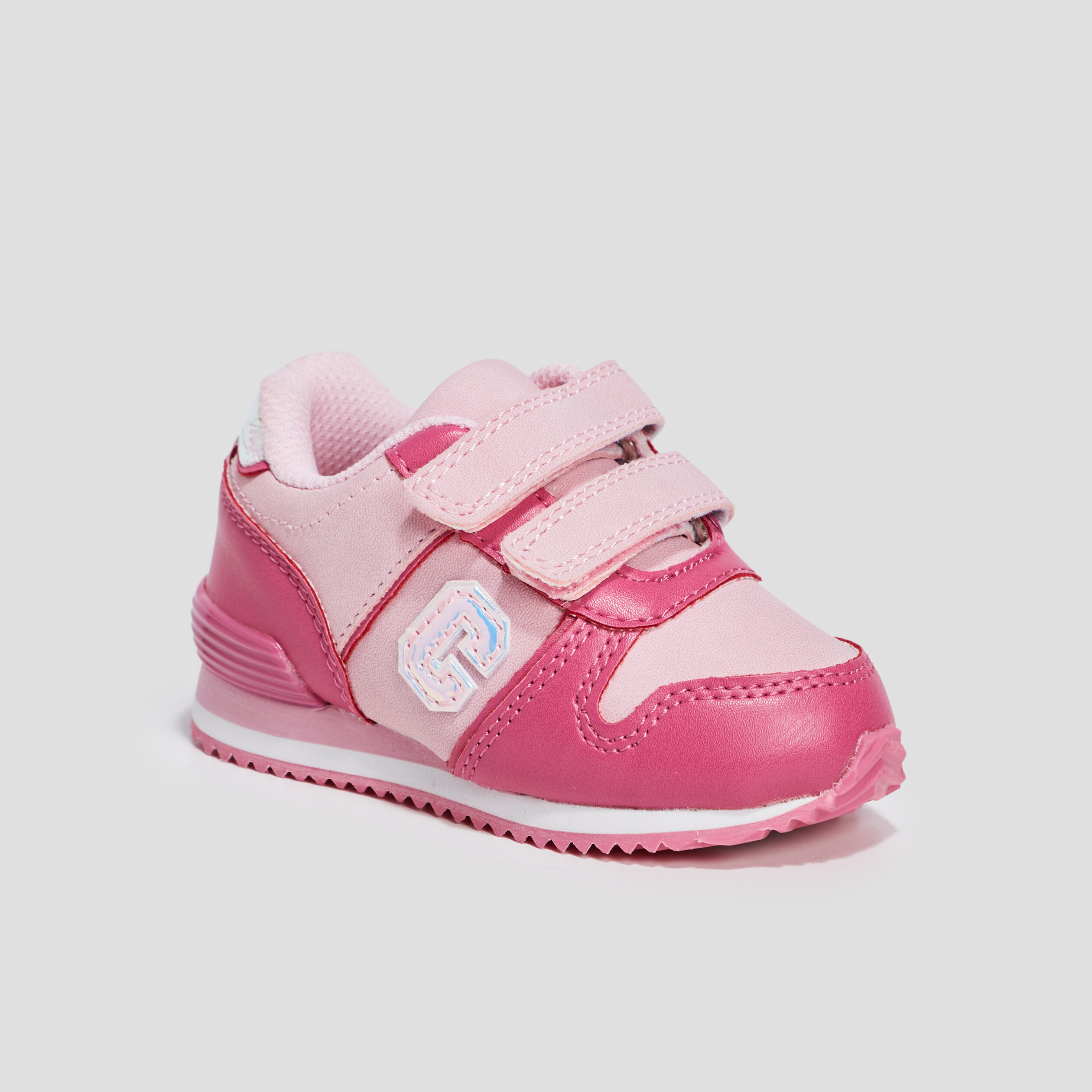 Retrorunnings à scratchs rose bébé fille | La Halle
